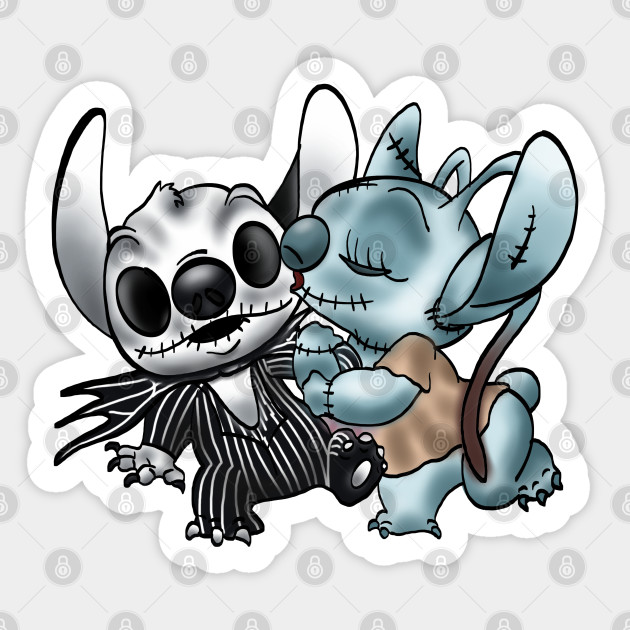 Stitch And Angel Nightmare Before Christmas